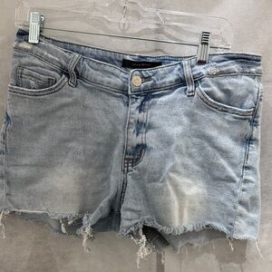 Flying Monkey Light Blue Frayed Jean Shorts